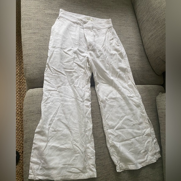 White Abercrombie & fit Linen pants new with tags size small - Picture 1 of 7